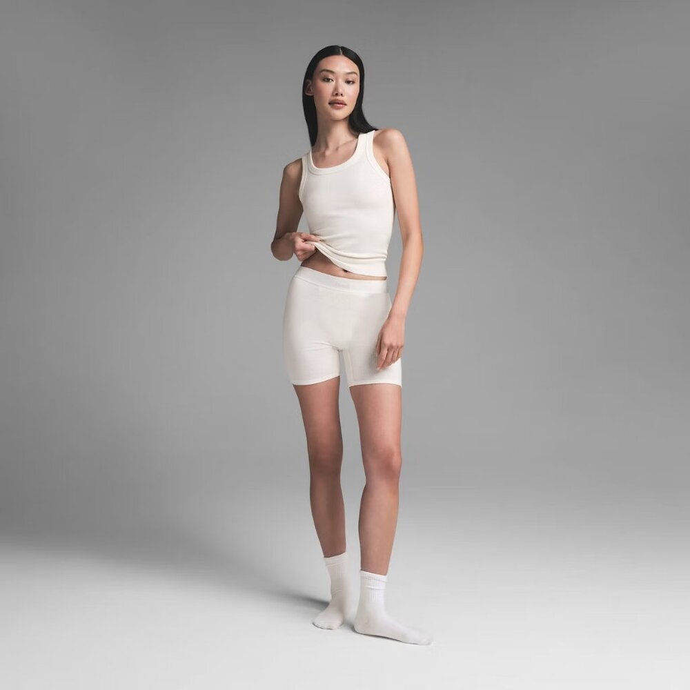NEW WITHOUT TAGS | SKIMS Cotton Rib Boxer | Color Marble - Size Medium